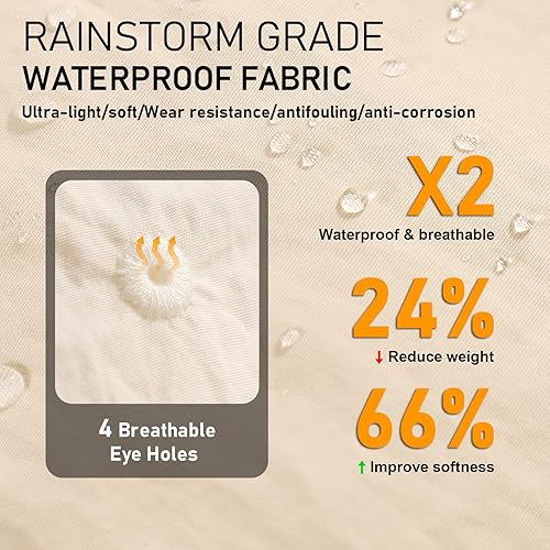 Miniatura 3 de Sombrero de pescador impermeable para mujeres y hombres, sombrero de lluvia UPF 50+ de ala ancha Boonie sombrero de sol plegable verano floppy playa