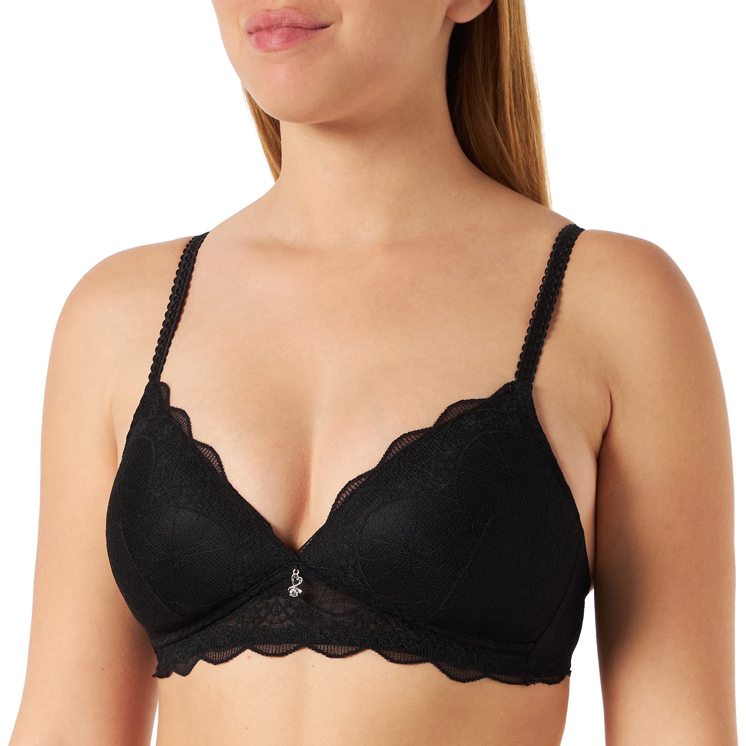 Naturana Women's 5194 Padded Bra, Black, 38B