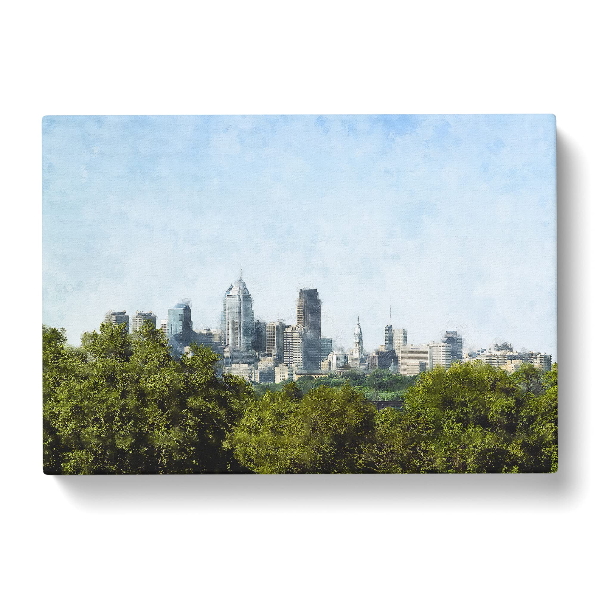 Philadelphia Skyline Canvas Print, Mixed, 25L x 50W cm - Image 2