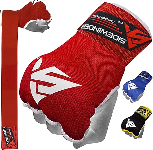 Miniatura 1 de SideWinder Guantes acolchados de gel para boxeo, soporte de muñeca, protector de puño, ideal para artes marciales, artes marciales, muay thai,