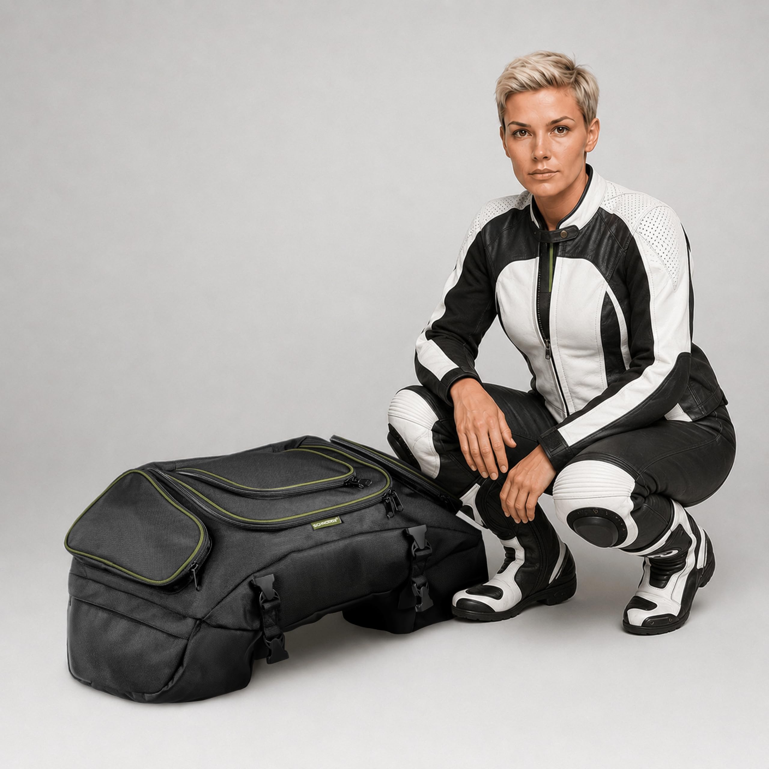 ZIEGER SCHNORR TB50 Wasserresistent Motorrad Hecktasche 50L Gepäcktasche Saddle Bag