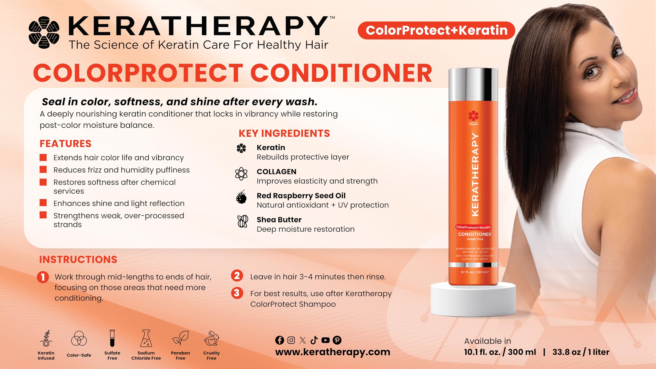 Keratherapy Kératine Infused Color Protect Après-shampoing 1000 m