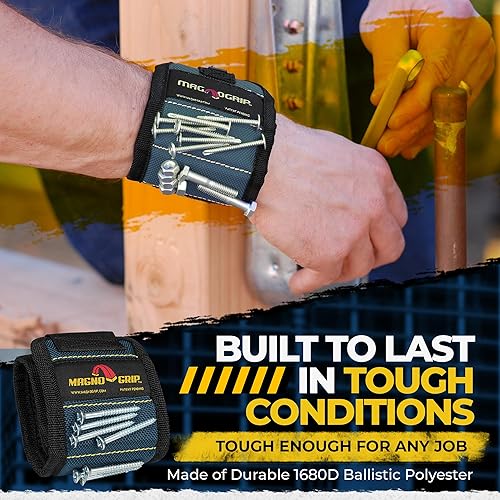 Miniatura 3 de MagnoGrip Pulsera magnética para sujetar tornillos, clavos, brocas, regalos geniales para hombres, imanes súper fuertes, grandes regalos de
