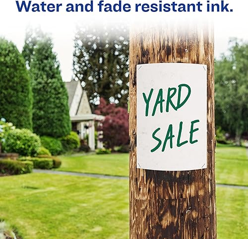 Miniatura 5 de Avery Marks-A-Lot Permanent Markers, Large Desk-Style Size, Chisel Tip, Water and Wear Resistant, 12 Green Markers (08885)