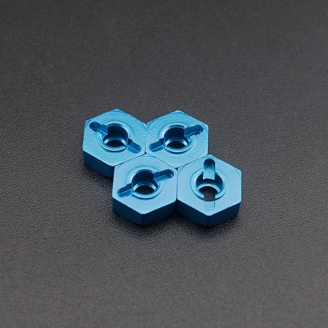 Foto 8 de 8 de Create idea 8 adaptadores hexagonales de aleaci¨®n de aluminio para rueda de coche, color azul, 12 mm