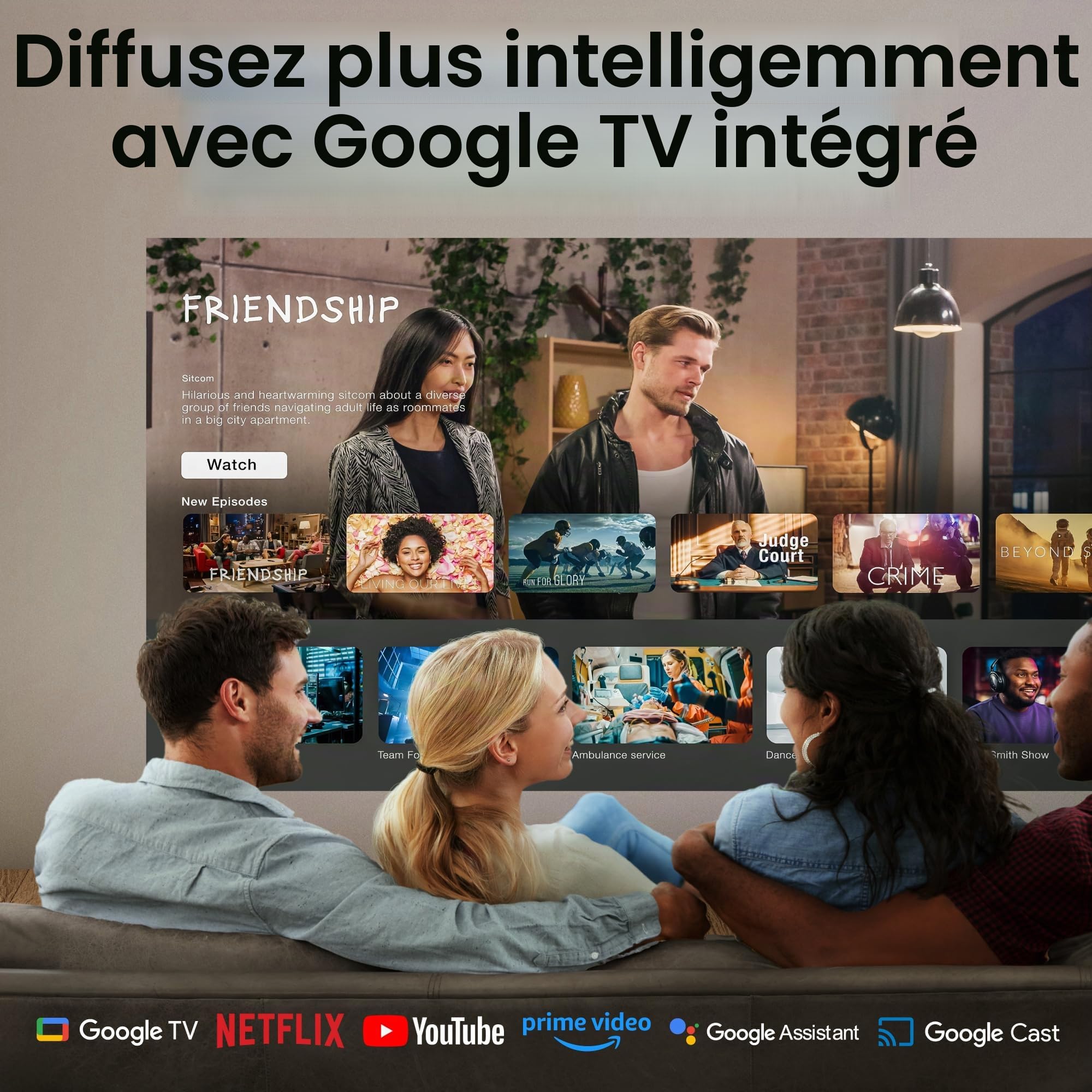 BenQ TK705STi Vidéoprojecteur 4K HDR Courte focale, 3000 lumens, Google TV