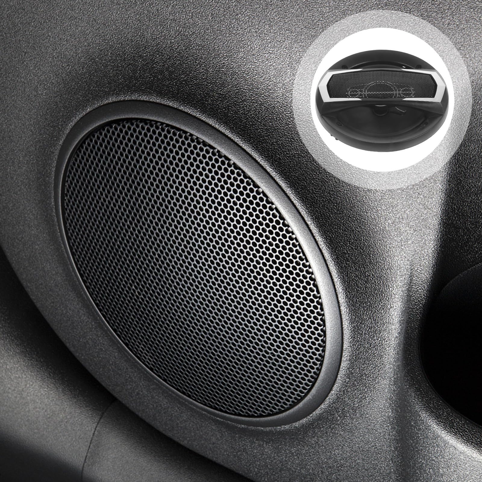 VALICLUD Altavoz Coaxial para Coche 6 Pulgadas 4 Ohms 35w 600w Negro