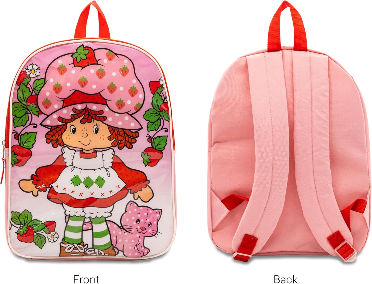 Fast Forward Strawberry Shortcake Toddler Girl Backpack for Kids - Toddler Back Pack with Padded Straps & Zip Compartment Little Kids Bagpack - Comfy Preschool Backpack - 15" - Image 7