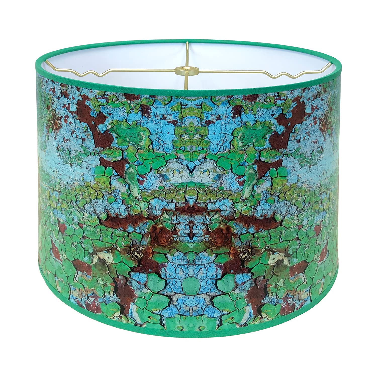 Royal Designs, Inc. Trendy Decorative Handmade Lamp Shade, Made in USA, 14in, HBC-8079-14, Tropical Rust