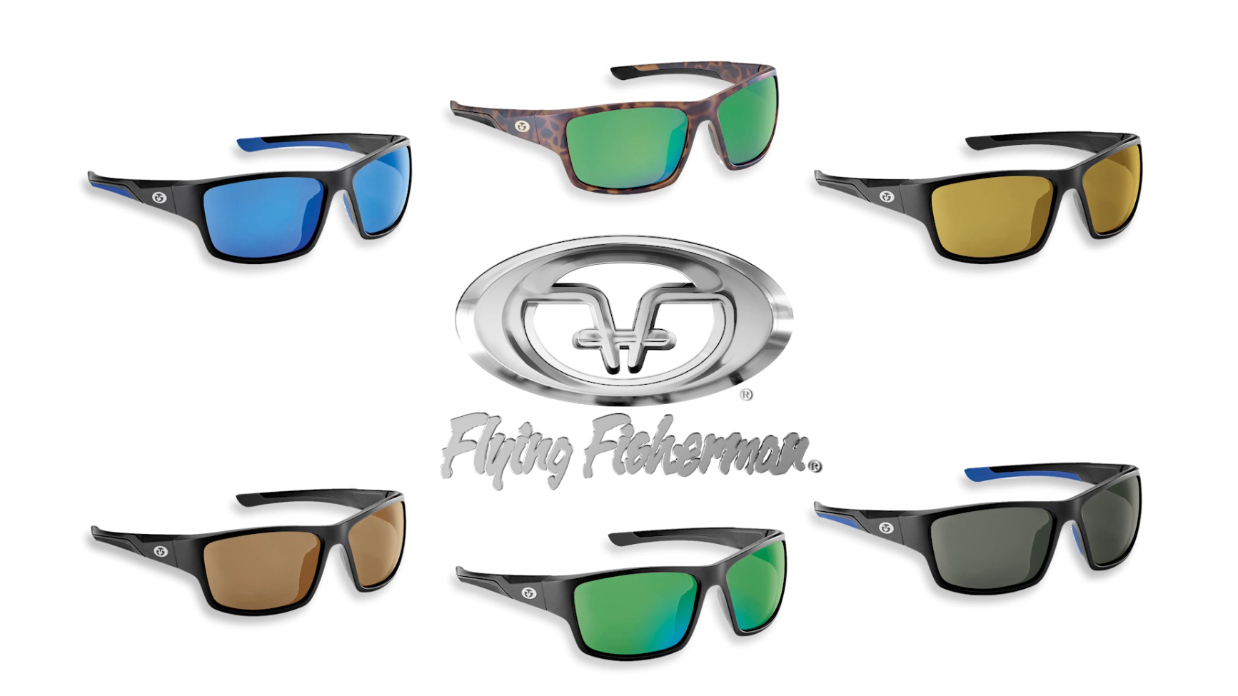 SUN FISH スカイマンボー Amazon.com : Flying Fisherman Matte Black Frame Wrap Around