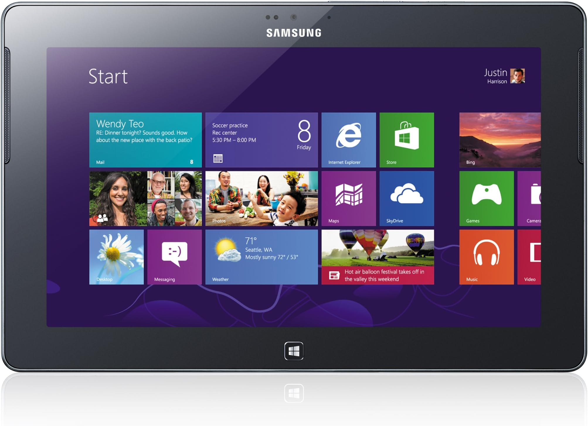 Samsung ATIV 10.1inch LCD Tablet (ARM Dual Core 1.5GHz, 2GB RAM, 32GB Memory, WLAN, BT, Webcam, Windows RT)