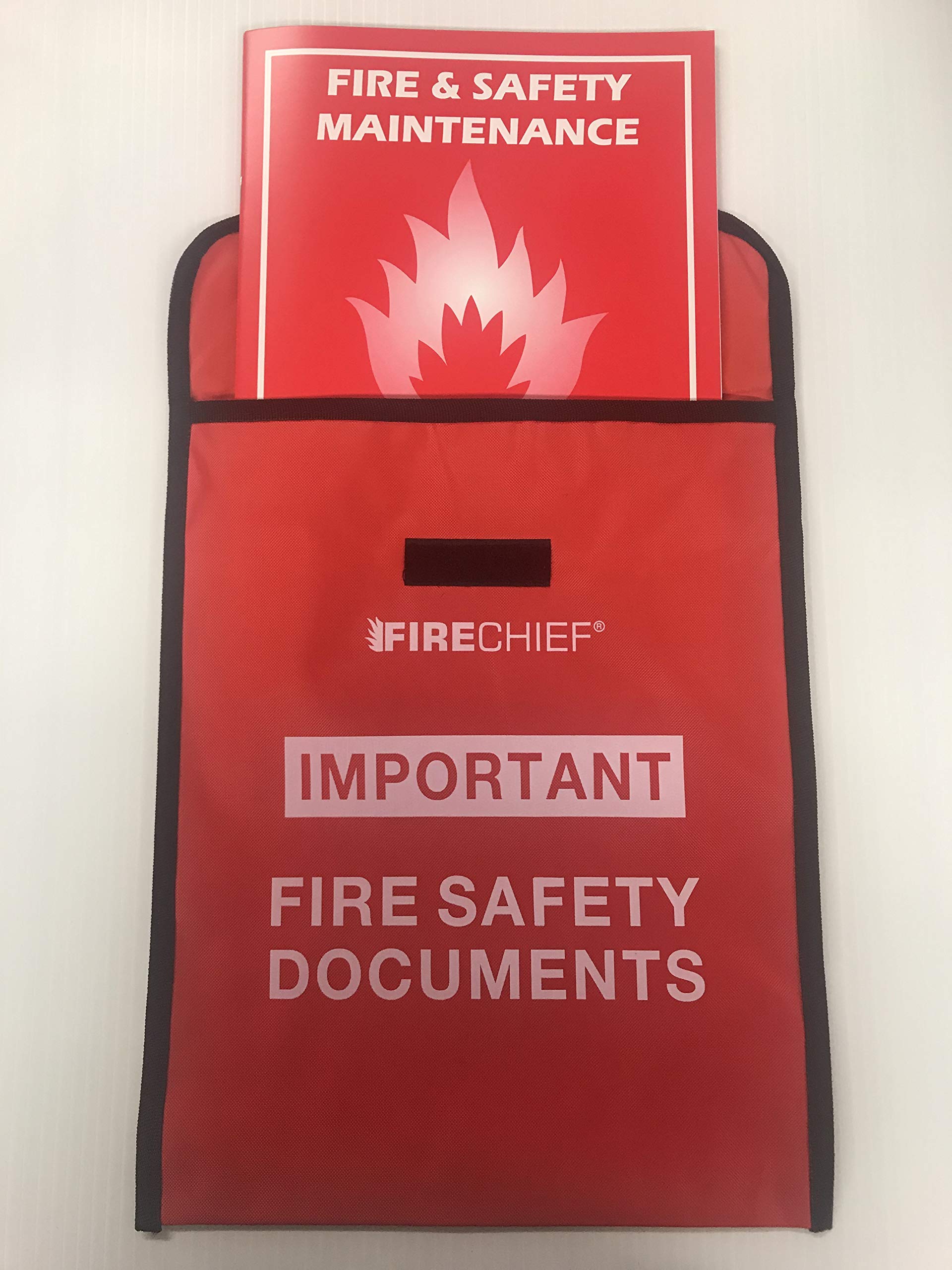 FIRE SAFETY DOCUMENT HOLDER FABRIC COMPLIANT LANDLORD RETAIL HEALTH & SAFETY, Red, A4 - Image 2