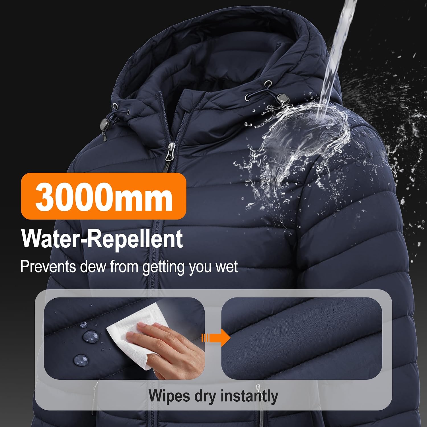 Puffer Jacket Womens Packable Puffy Coats Down Hood Jacket