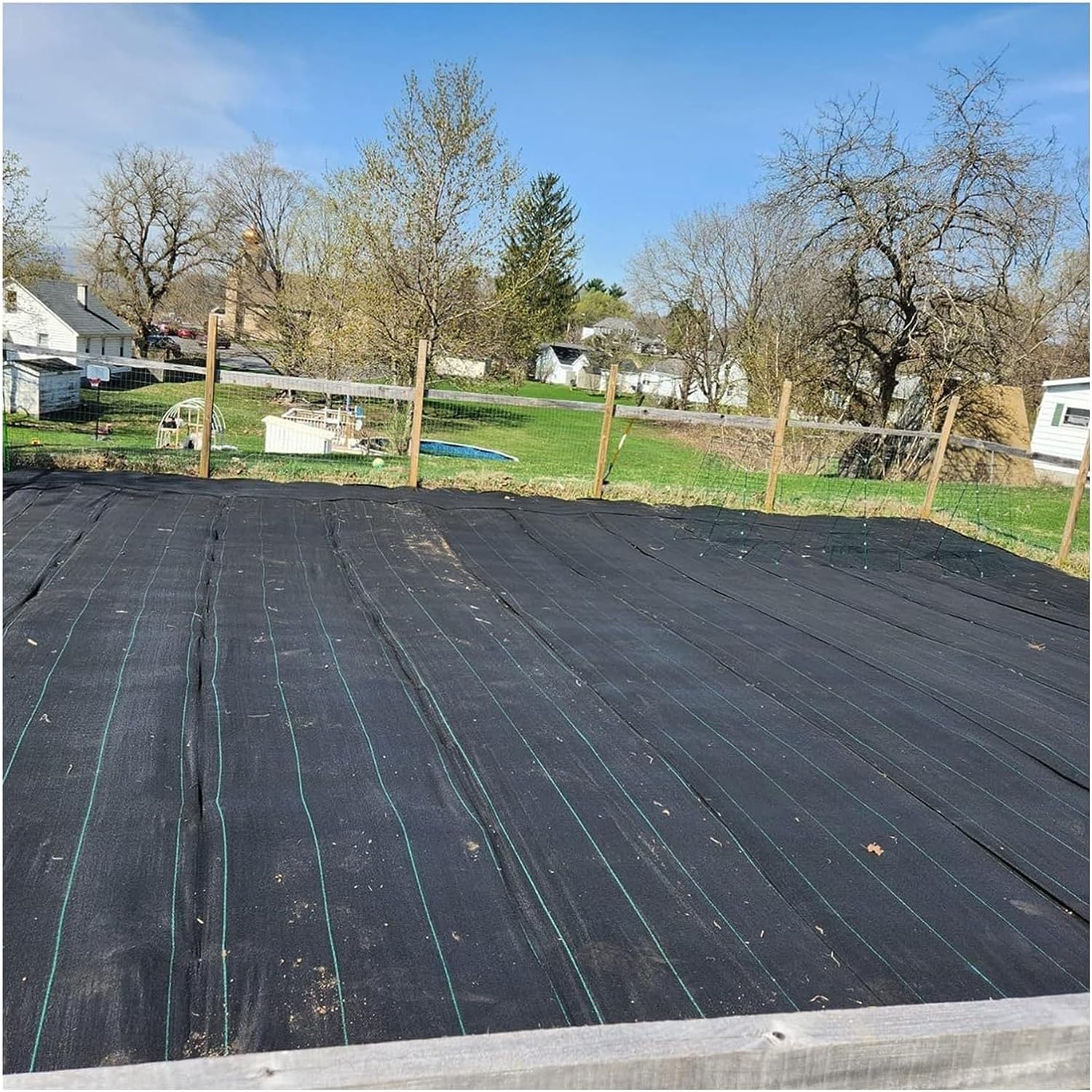 AviiSo Telo Pacciamatura per l'abbellimento del suolo della serra dell'aiuola, 0,4 m/0,6 m/1 m/1,2 m/1,5 m extra largo Tarp di qualità (Size : 0.4mx40m/1.3ftx131ft)