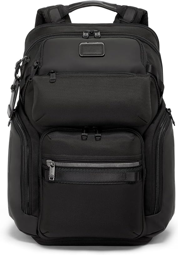 TUMI - حقيبة ظهر Alpha Bravo Nomadic - حقيبة حمل متينة للرجال - 18.8 بوصة X 15.0 بوصة X 9.0 بوصة - تناسب ما يصل إلى 15 بوصة كمبيوتر محمول - أسود