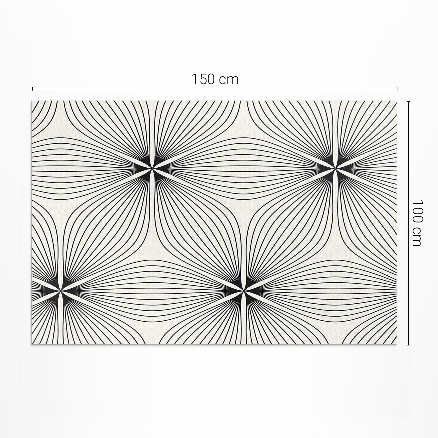 Tapis en Forme de Vinyle 100x150 cm Rectangle Maison Deco Entretien Facile Résistant à la Décoloration pour Cuisine Salon Chambre l'intérieur PVC Floorart Design - Fleurs élégantes