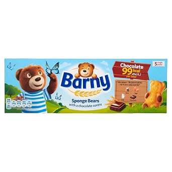 Barny Chocolate Sponge Bears, 5 x 25g