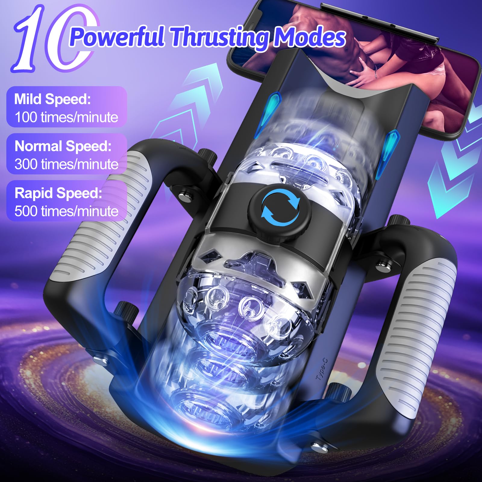 Amazon.com: Sex Toy for Men Male Masturbators - Male Sex Toys Hands Free  Pocket Pussy with 12cm Thrusting Distance, Mens Adults Toys Automatic  Masturbators with Phone Stand & Foldable Handle, Blowjob Machine :