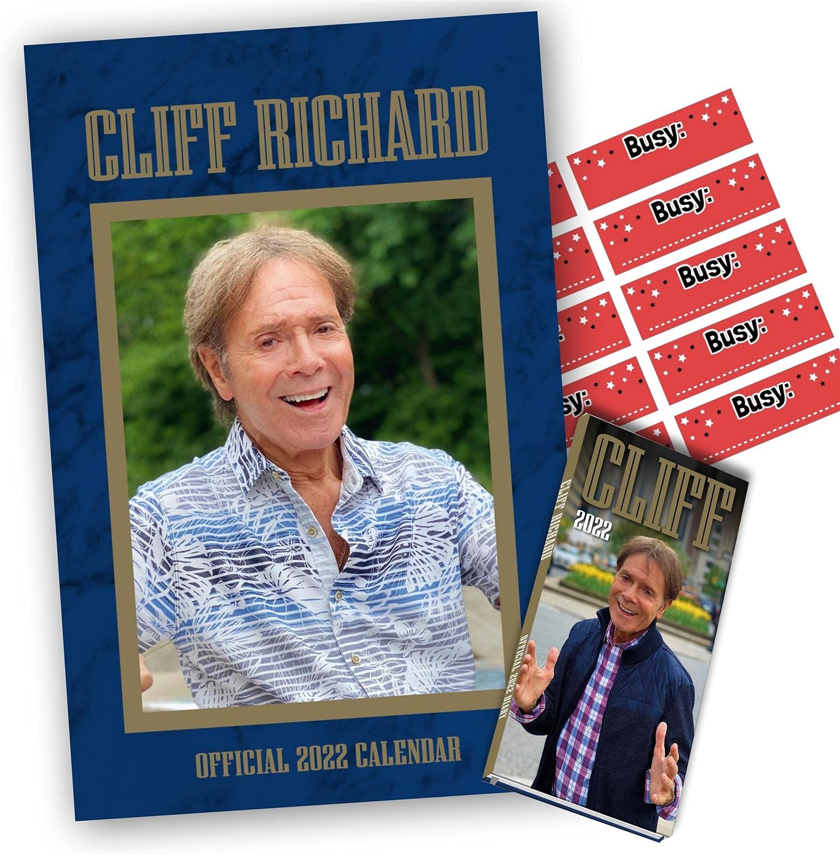 Danilo Promotions LTDCliff Richard Calendar 2026 A3 Calendar & Slim Diary Bundle Gift Set Present with Free Organising Stickers