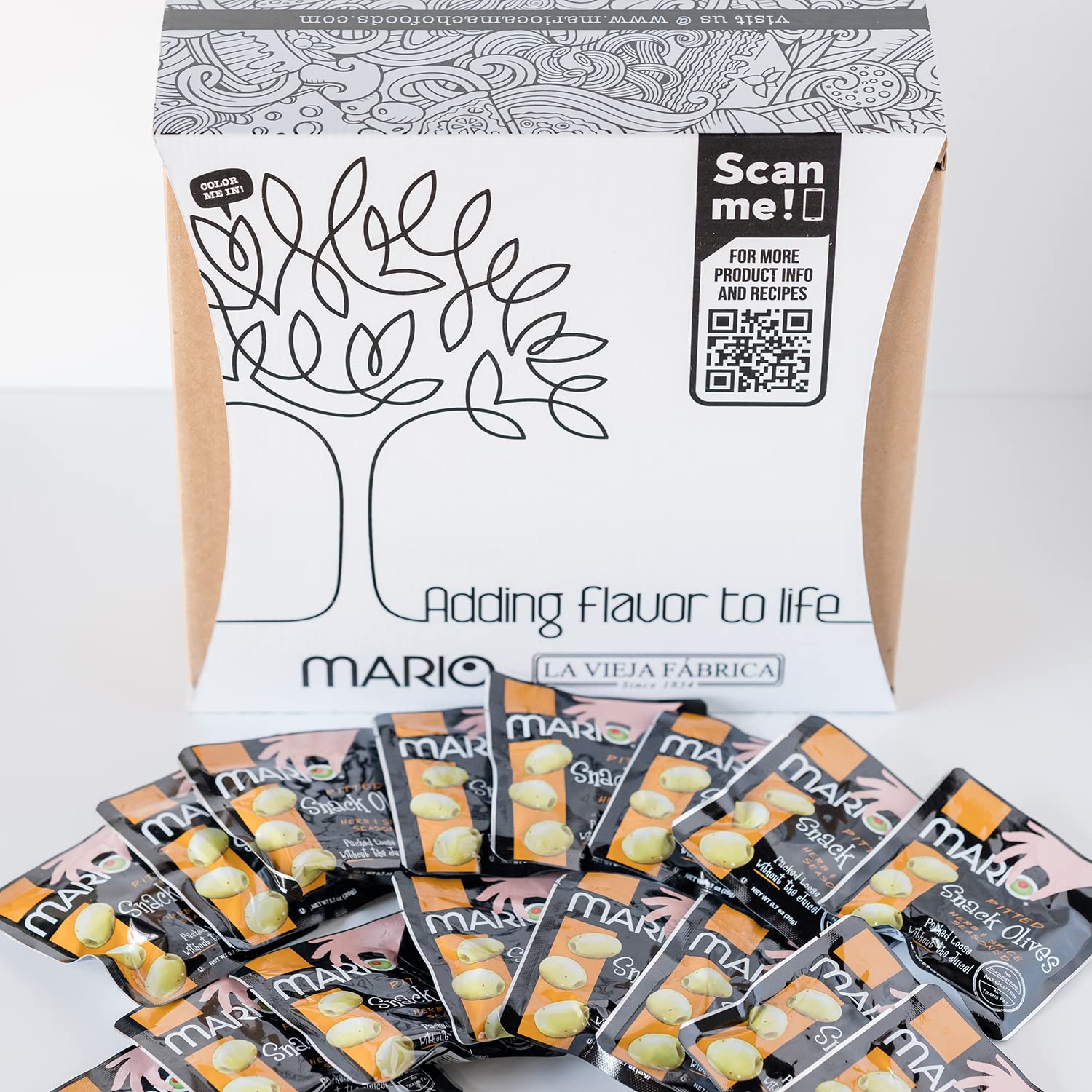 Mario Camacho Herb & Spice Pouch Olives 16Count, Herb & Spice, 16 Count (Pack Of 16)