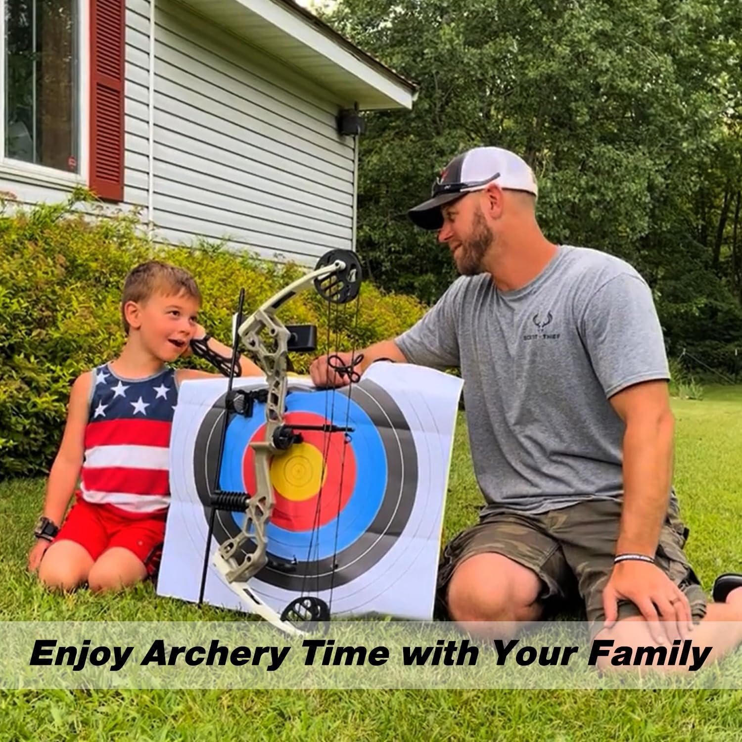 Sanlida Archery Dragon X6 Compound Bow Kit for Youth, Kids & Beginners, Bow and Arrows Set, 19”-28” Draw Length, 15-30 LBS Draw Weight, RH Only thumbnail