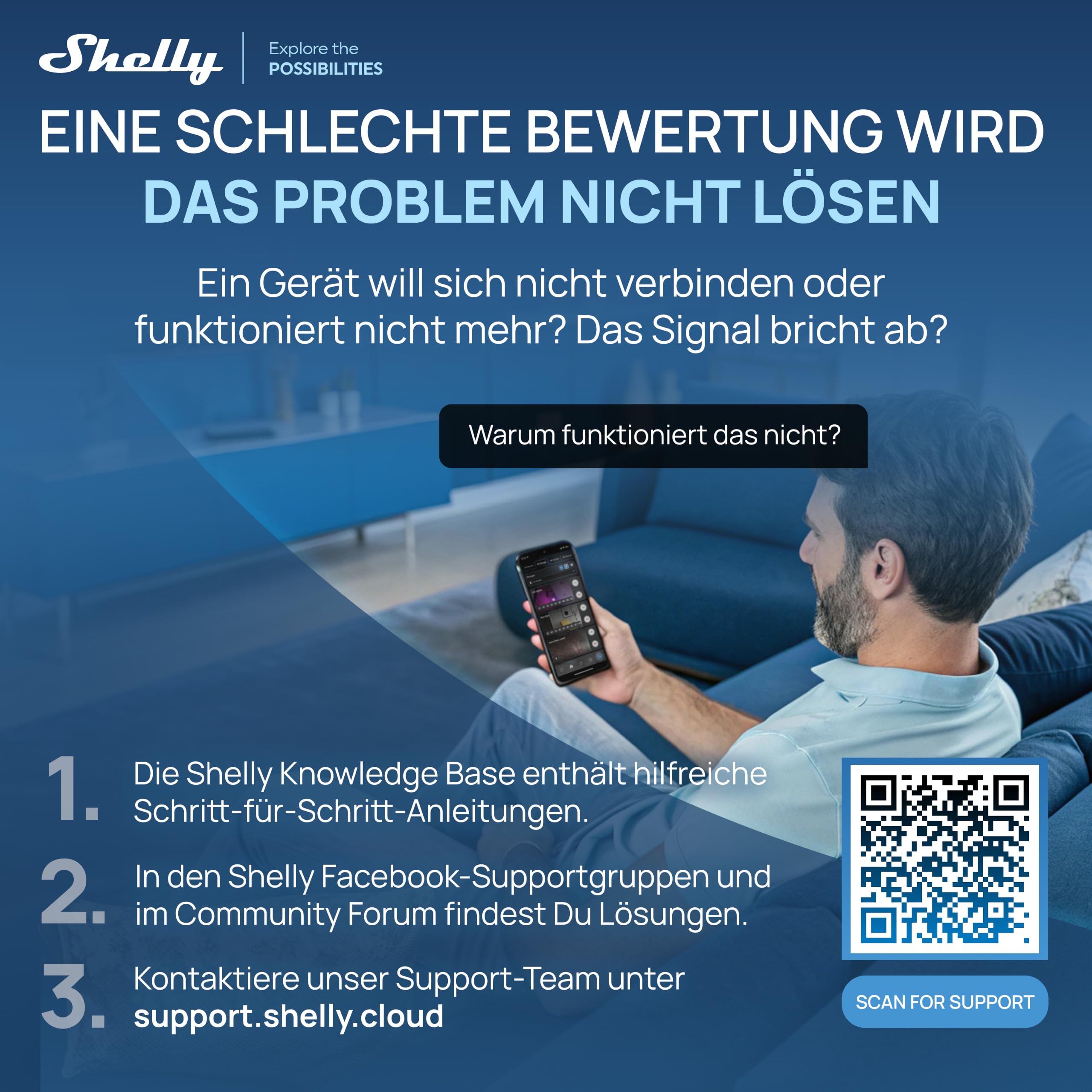 Shelly EM Gen4 - WLAN Smart Energiemonitor, Echtzeit-Stromverbrauchsmessung, 2-Kanal Einphasig, 50A Stromwandler inklusive, Schützsteuerung, Matter-kompatibel, Kein Hub erforderlich