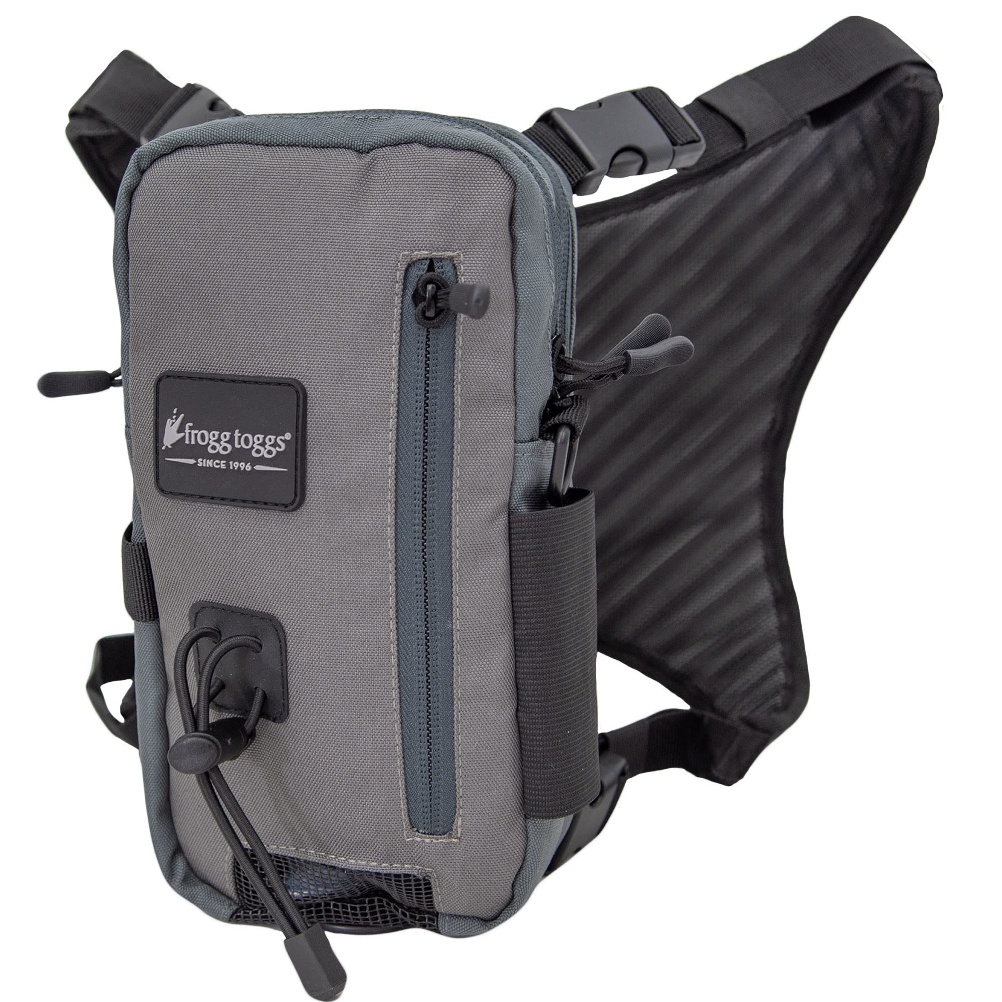 FROGG TOGGS Hightide Fishing Chest Pack, Easy Hands-Free tackle storage bag with built-in Rod Support