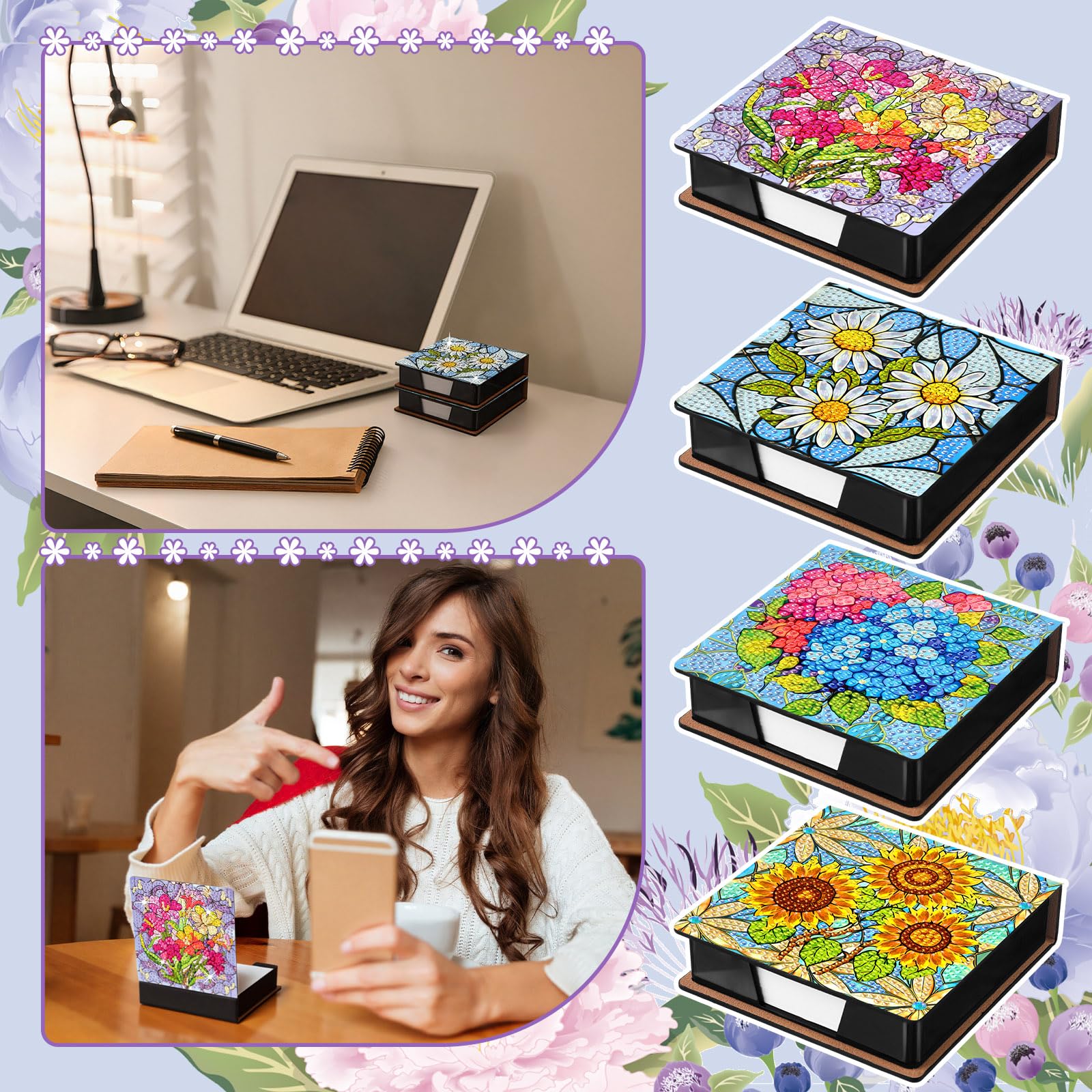 Diamond Art Note Boxes - Organize Your Workspace -3 Diamond Art Note Boxes - Organize Your Workspace -3