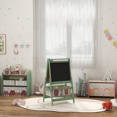 Miniatura 9 de Qaba Organizador de juguetes con 6 contenedores de almacenamiento, unidad de almacenamiento para niños para dormitorio, habitación de los niños, 25