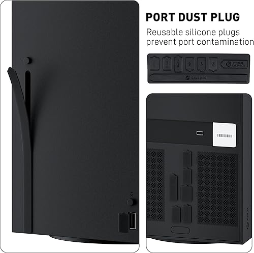 Miniatura 4 de RHOTALL Cubierta de filtro de polvo para Xbox Series X con filtro de polvo de PVC, tapones antipolvo de silicona para puertos, kit de polvo 13 en 1