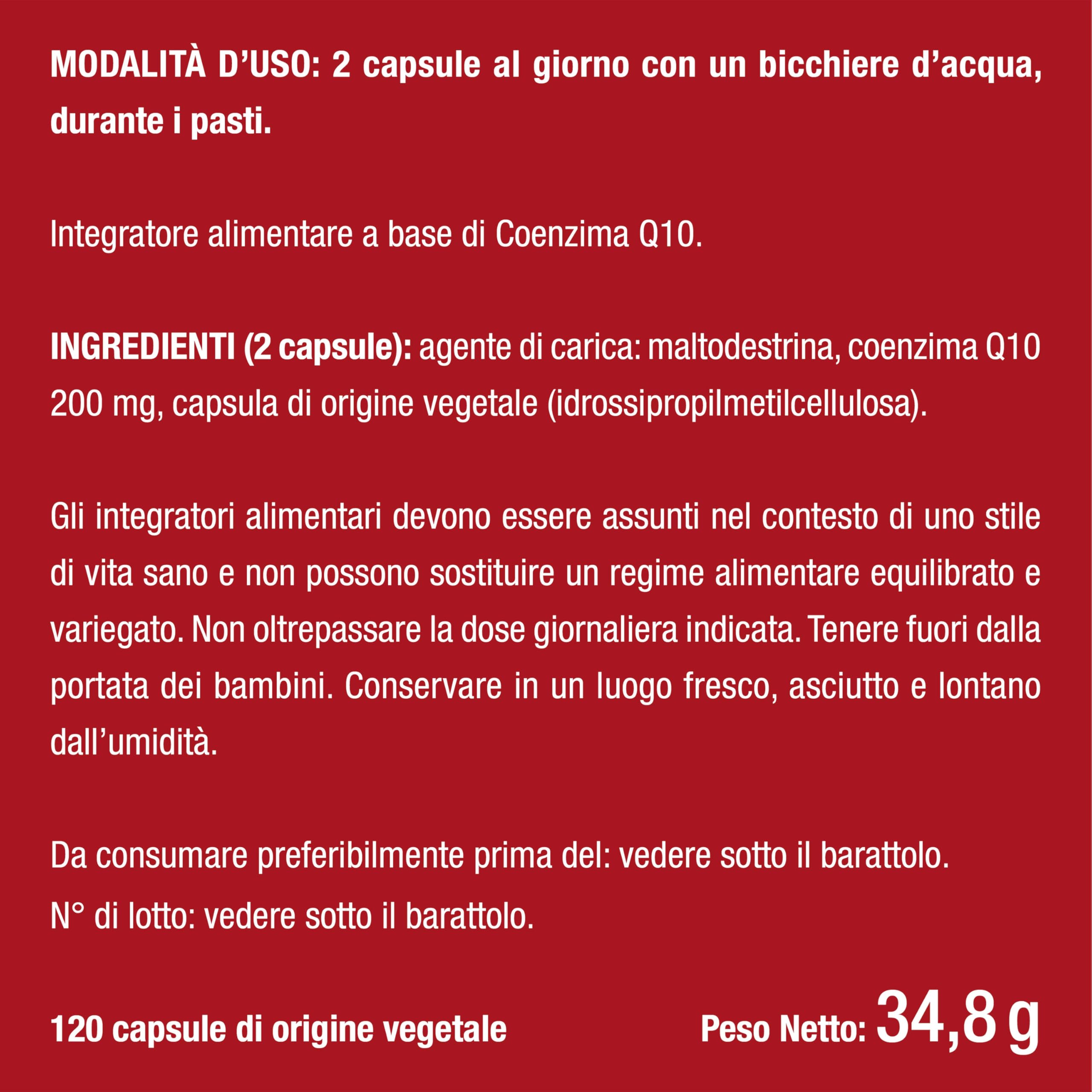 COENZIMA Q10 Ubichinolo 200 mg | Potente Integratore Naturale | Azione Anti-Età | Energia Cellulare | Massimo Assorbimento | 120 Capsule Vegane | Nutrimea