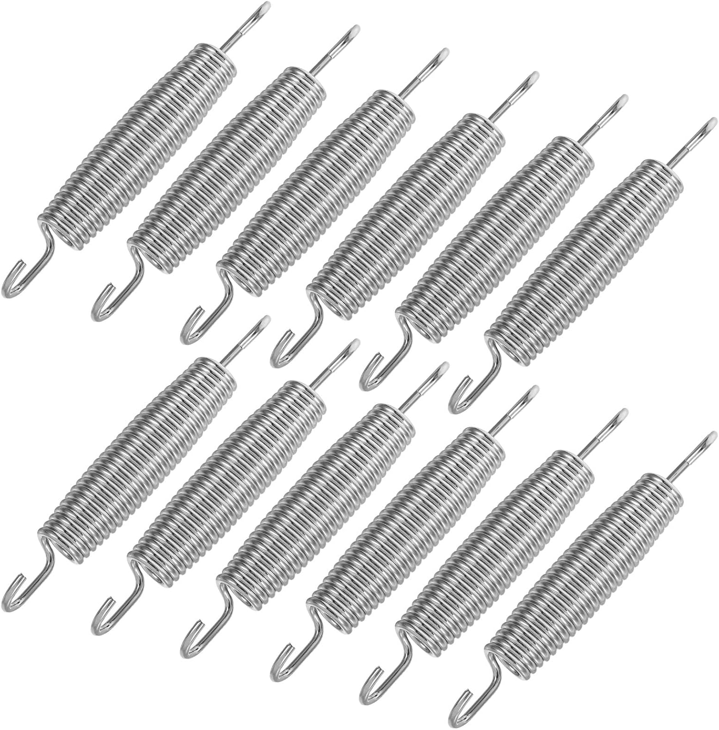 12pcs Trampoline Replacement Springs Dual Hook Heavy Duty Steel Coil Springs for Family Outdoor and Indoor Trampoline Parts Accessories