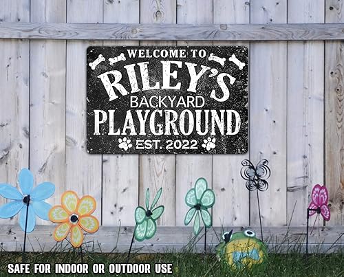 Miniatura 6 de Customized Dog Name Backyard Playground Metal Indoor Outdoor Sign