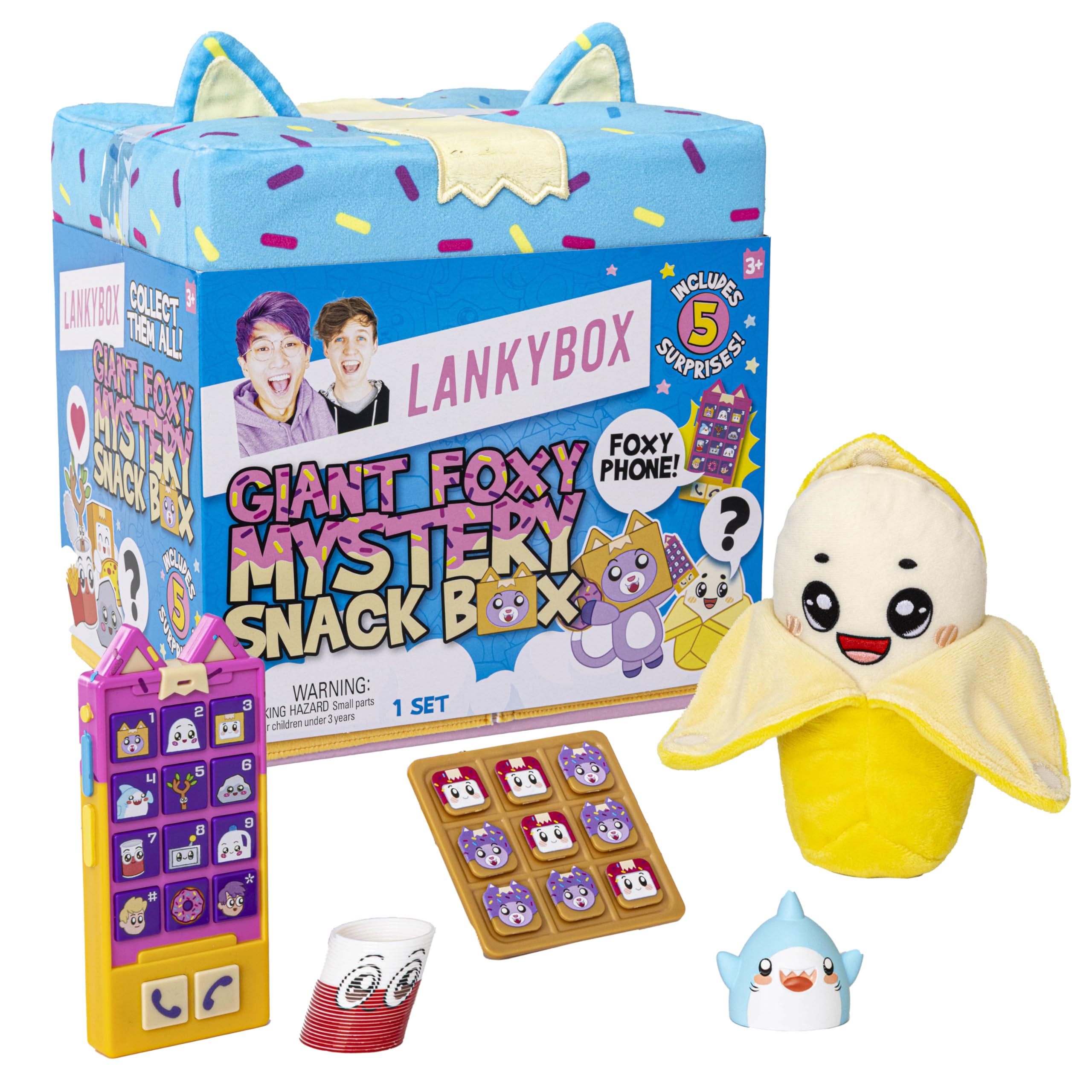 LankyBoxGiant Foxy Surprise Snack Box, YouTube Gaming Channel, Mystery Surprise Giant Blind Box, 5 Fun Surprises Inside, Official Merch