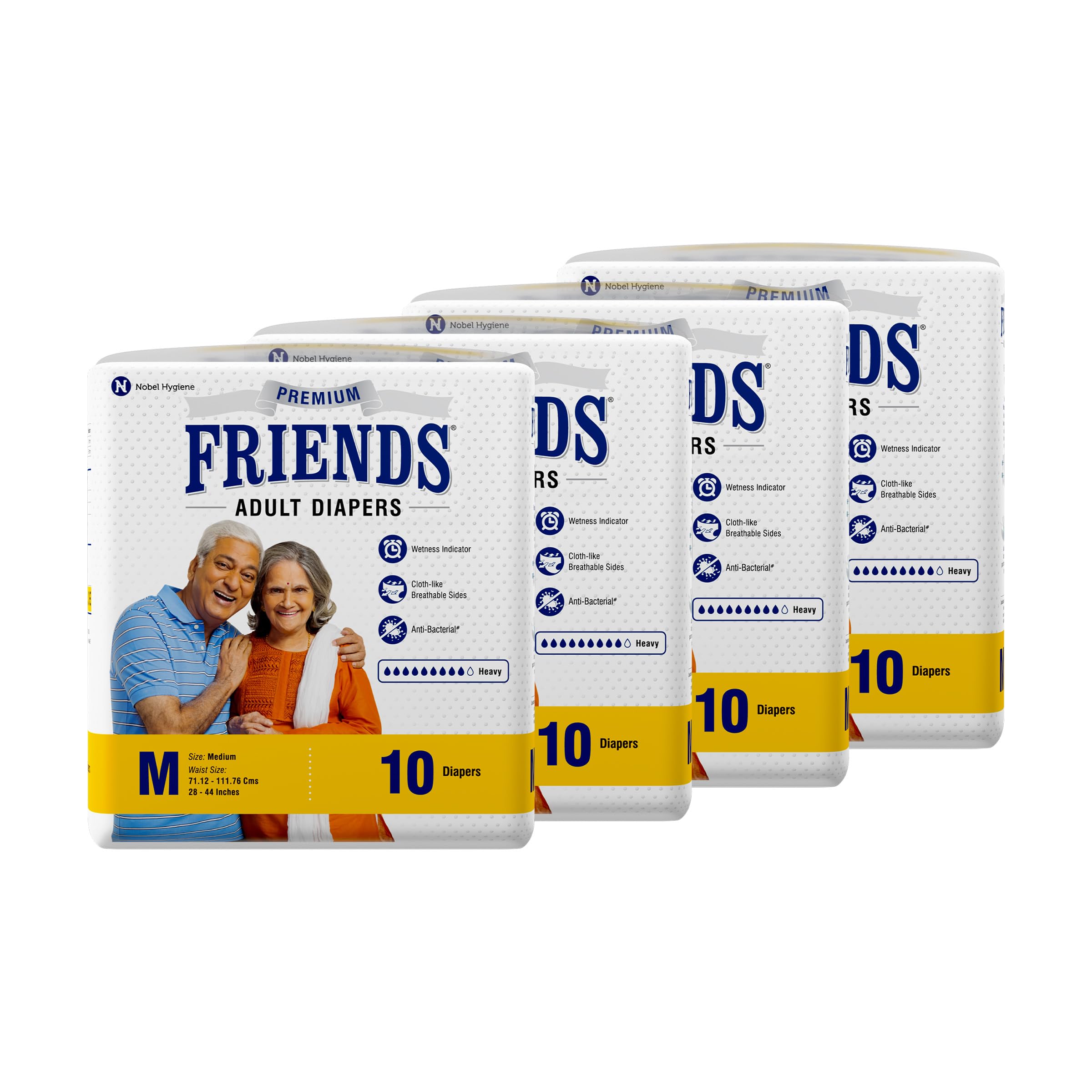 Friends Premium Adult Diapers Tape Style - 40 Count (Medium) with odour lock and Anti-Bacterial Absorbent Core (B0C2J3P6GC) Amazon Price History, Amazon Price Tracker