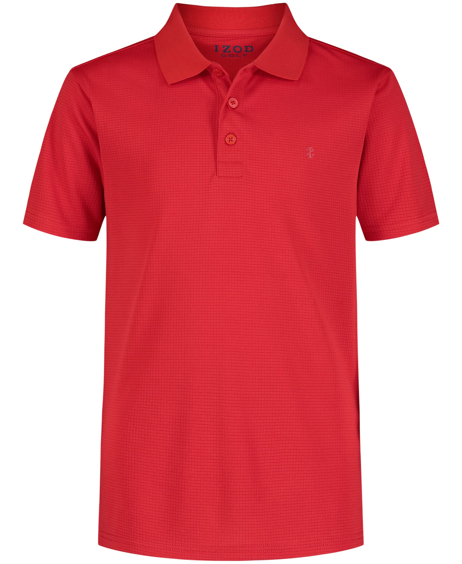 Izod Koszula golfowa Chłopcy Koszulka Polo Z Krótkim Rękawem Performance Golf Grid Ze Stretchem