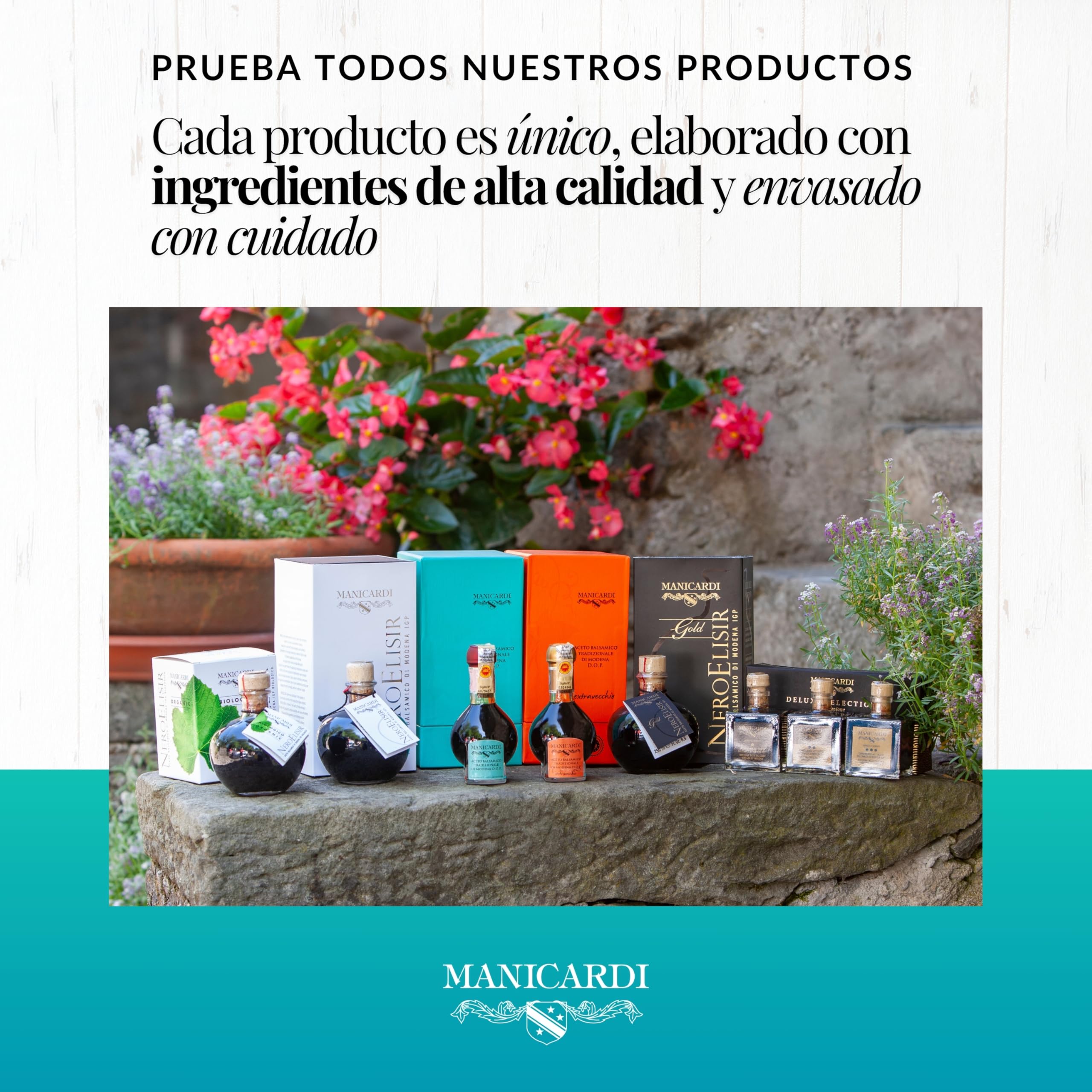 MANICARDI Vinagre Balsámico Tradicional de Módena DOP Afinado - Envejecido 12 Años - Perfecto para snacks, pasta, verduras, aliños para ensalada y carne - Producto en Italia, 100 ml