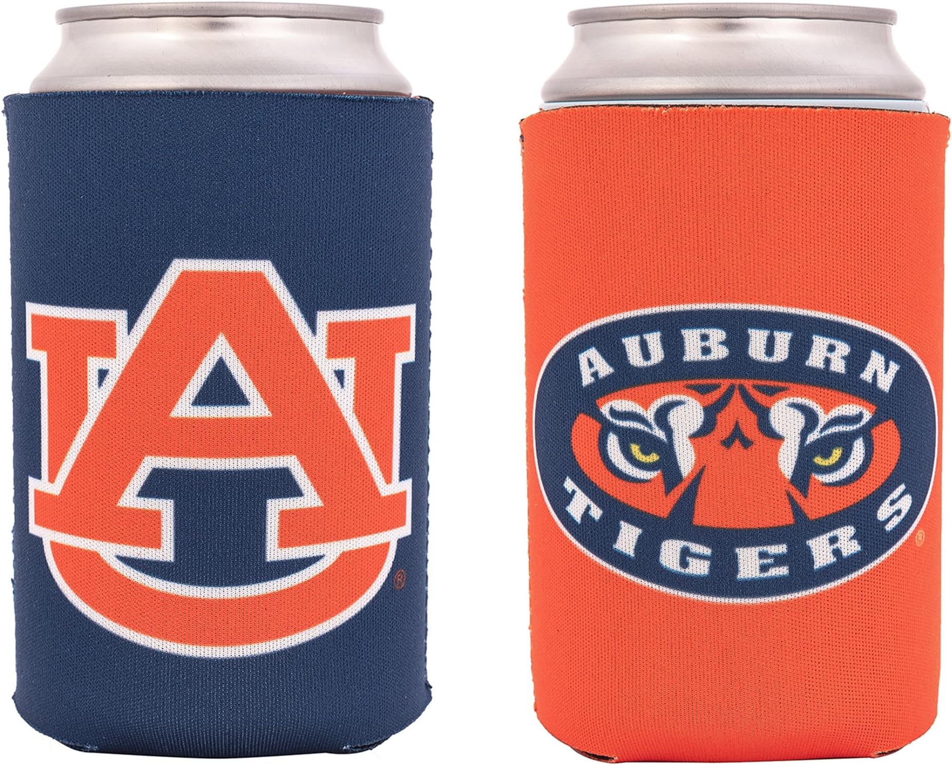 Auburn University Can Insulator Beverage Cooler 2 Pack Foam Beverage Holder Tigers War Eagle (2 Pack Can)