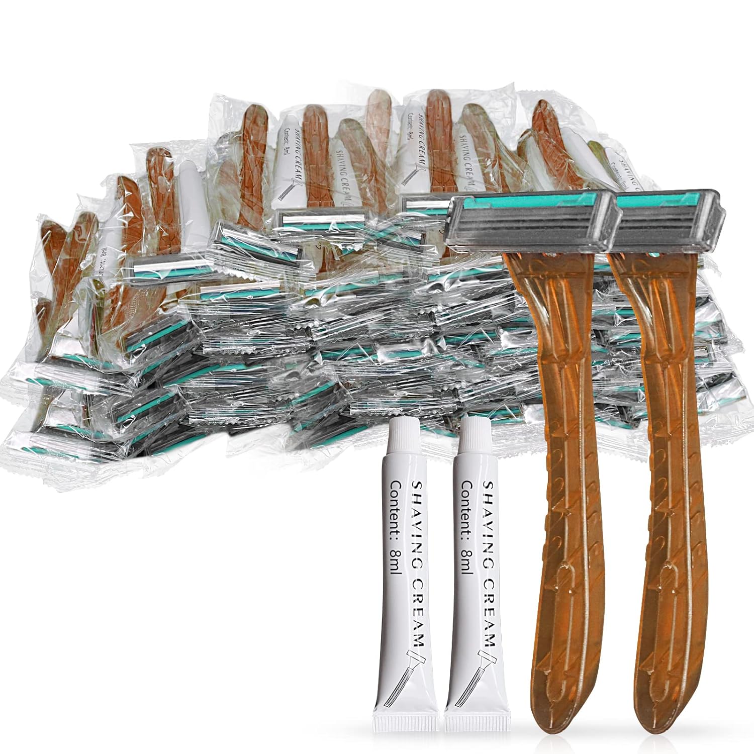 (200 Pack) Kheoxusa Disposable Razors,Disposable Razors Men,Twin Blades Disposable