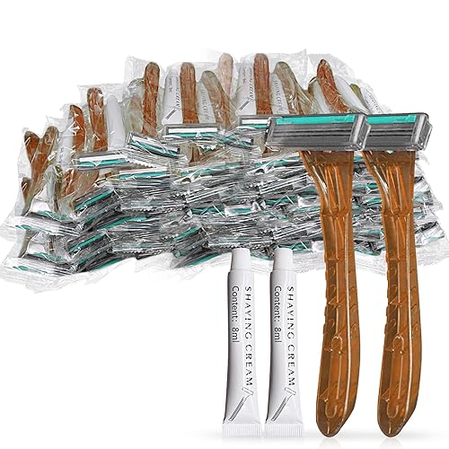 Paquete de 200 maquinillas de afeitar desechables, a granel, maquinillas de afeitar desechables de doble hoja, maquinillas de afeitar desechables