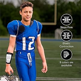 Pro Athletics QB Playbook Wristband - Football Quarterback Play Wristbands for Youth - Wrist Coach for All Sports with 3 Compartments (Blue, Youth, 12-Pack)