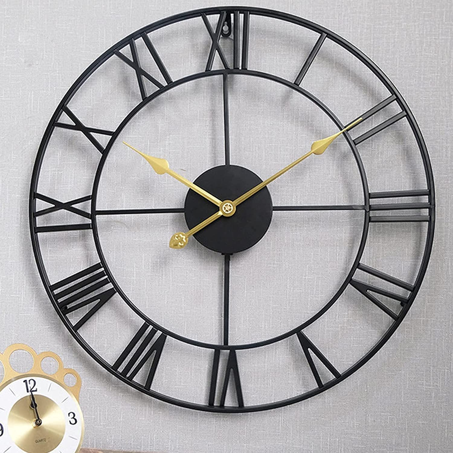 XJBTBA Orologio da Parete da Giardino Esterno, Orologio da Parete Silenzioso Senza ticchettio per Soggiorno e Ufficio Domestico, Orologio da Parete Rotondo Senza ticchettio e di Facile Lettura,