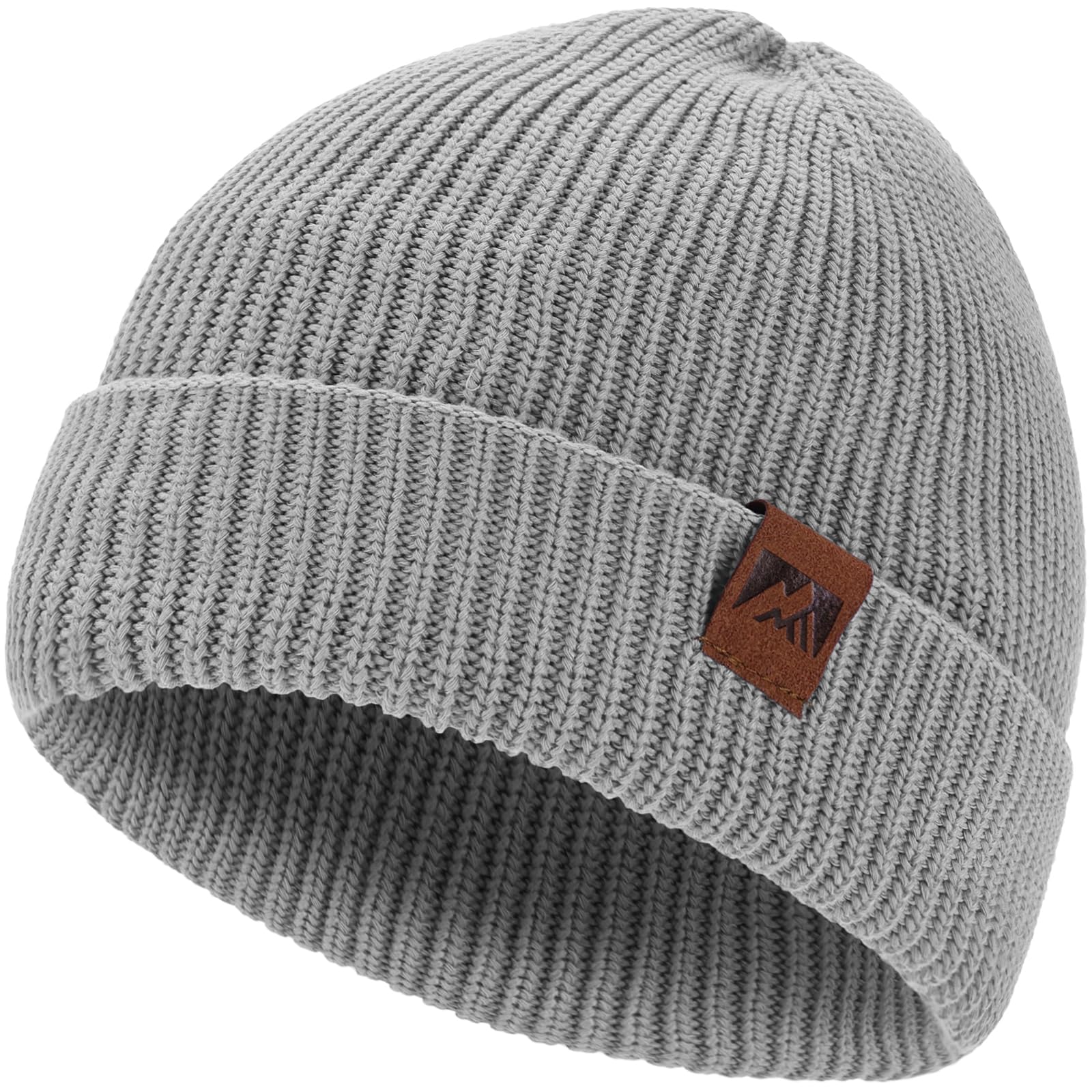 Gitzing Women's Grey Wz17 Knit Cuffed Beanie For Men And Stretchy Soft Warm Daily Cuffed Unisex Winter Fisherman Hats, Gifts For /Men/Him/Dad,Grey