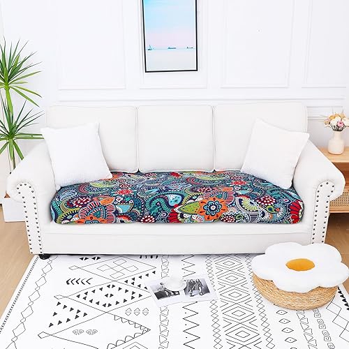 Miniatura 386 de Smiry Fundas de cojín de sofá con estampado, fundas de sofá elásticas y suaves para sofá, funda de sofá antideslizante lavable protector de muebles