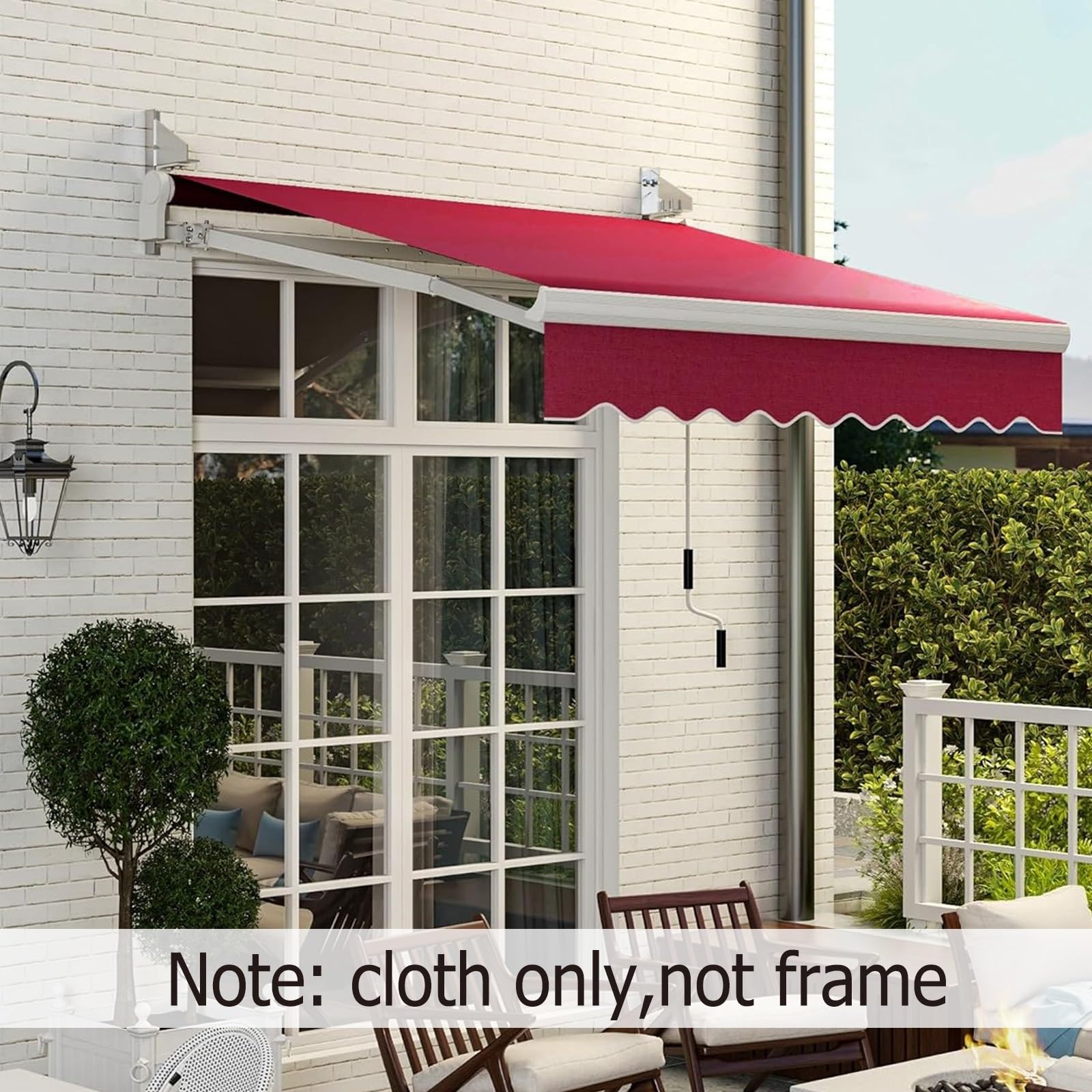 Tissu De Rechange for Auvent De Terrasse Rétractable, Toile for Store Banne, Anti-uv Et Imperméable, Cadre Non Inclus, Toile D'Auvent Tissu De Rechange for Store, Banne De Jardin Terrasse Extérieur,(G