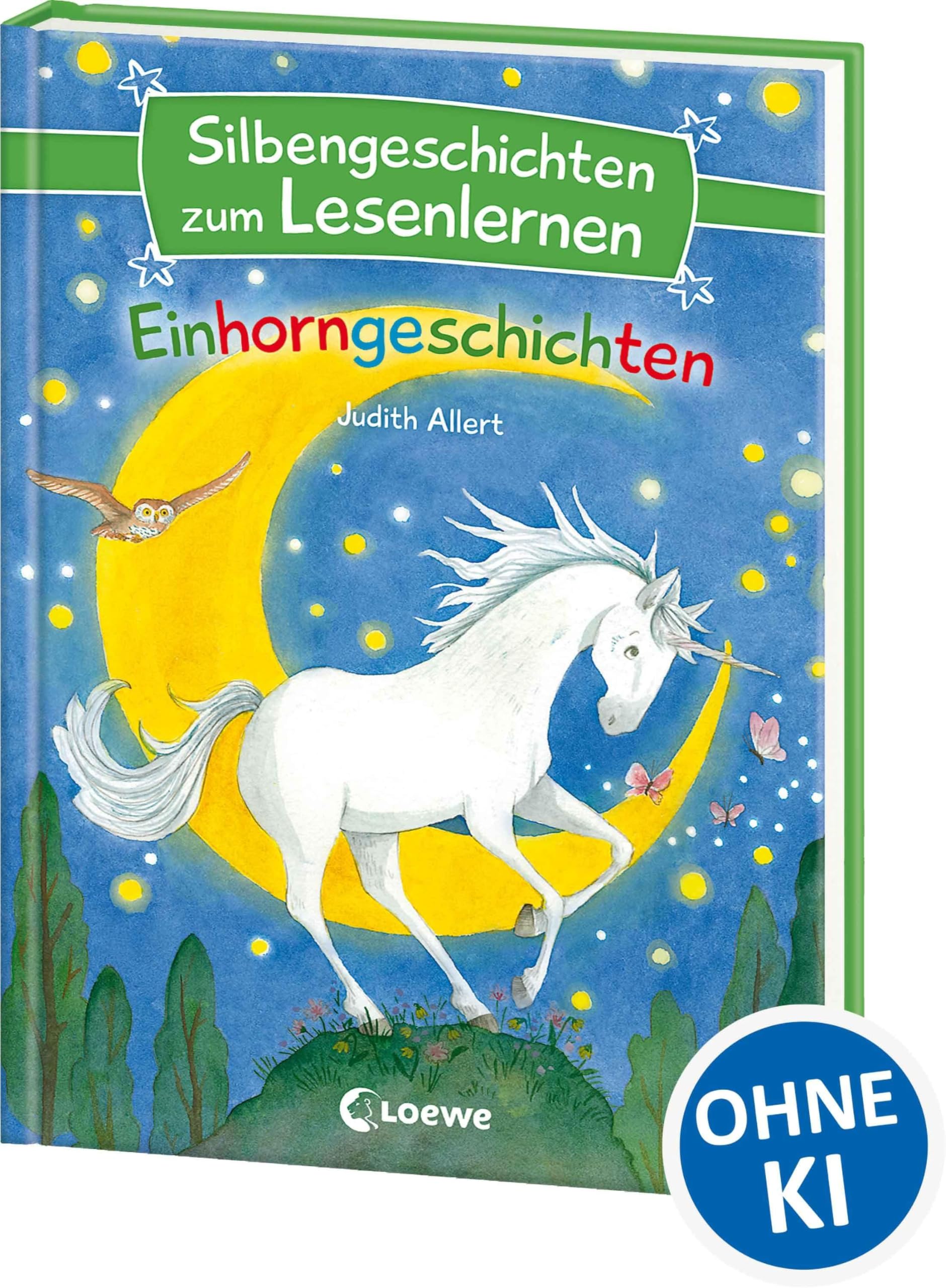 Silbengeschichten zum Lesenlernen - Einhorngeschichten: Erstlesebuch mit farbiger Silbentrennung ab 7 Jahre