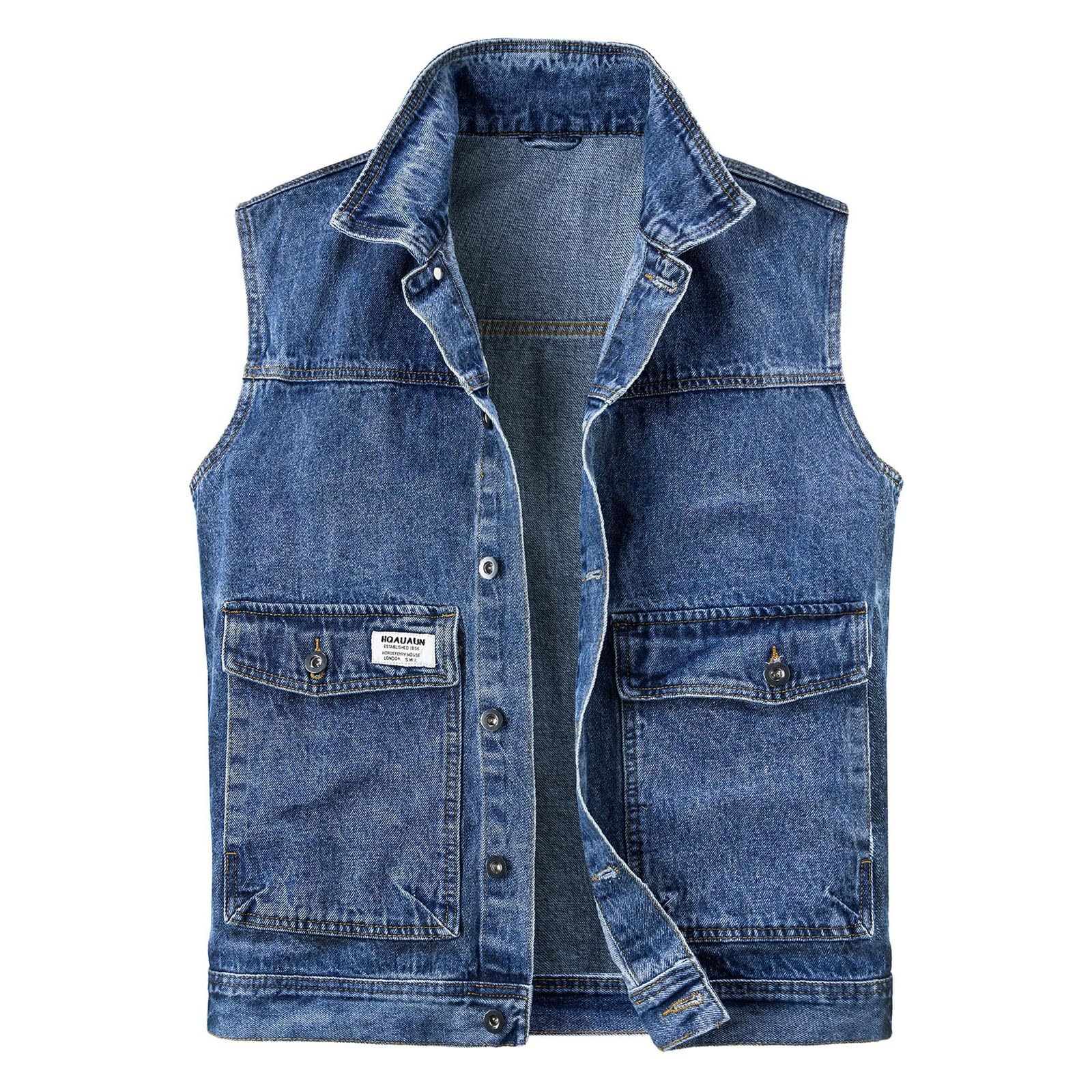 Chaleco vaquero versátil combinable estilo vintage con diseño transpirable y cómodo 8
