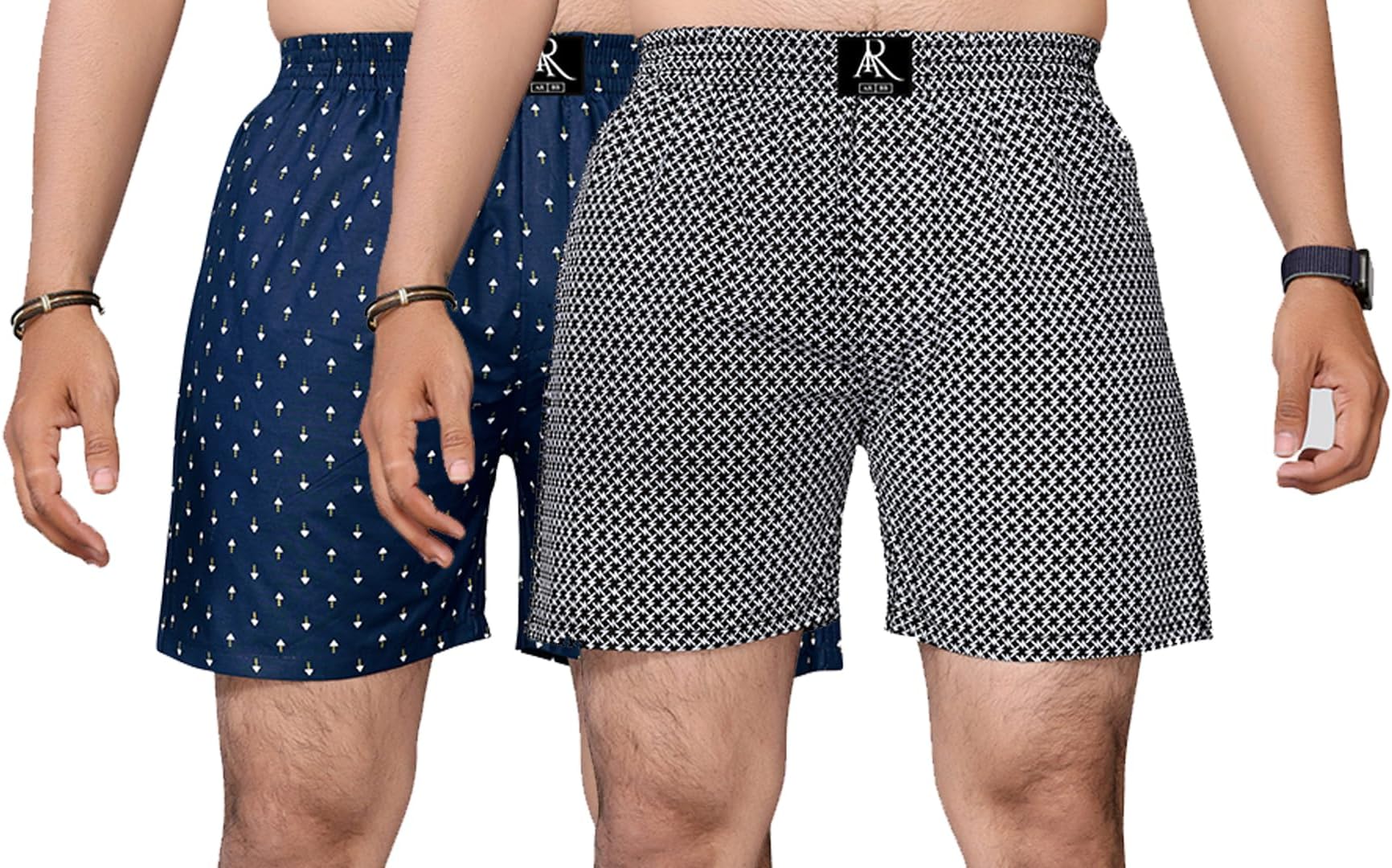 Men's Cotton Printed Regular Boxer Shorts (Nevy Arrow-Black -4XL_1_1)
