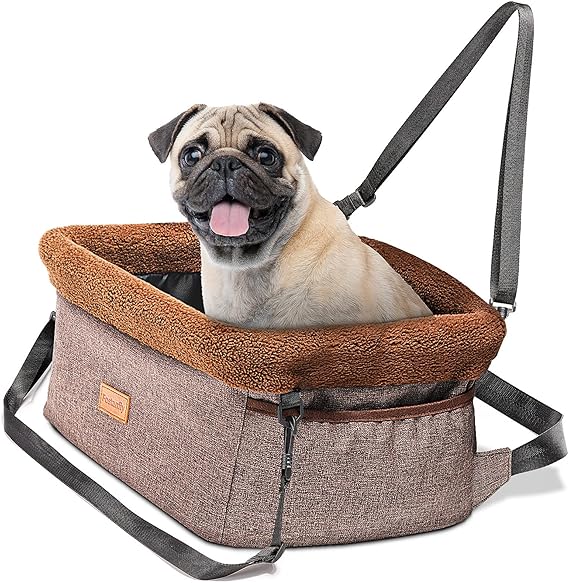 Fostanfly Dog Car Seat for Small Dogs, Upgraded Dog Booster Seat with