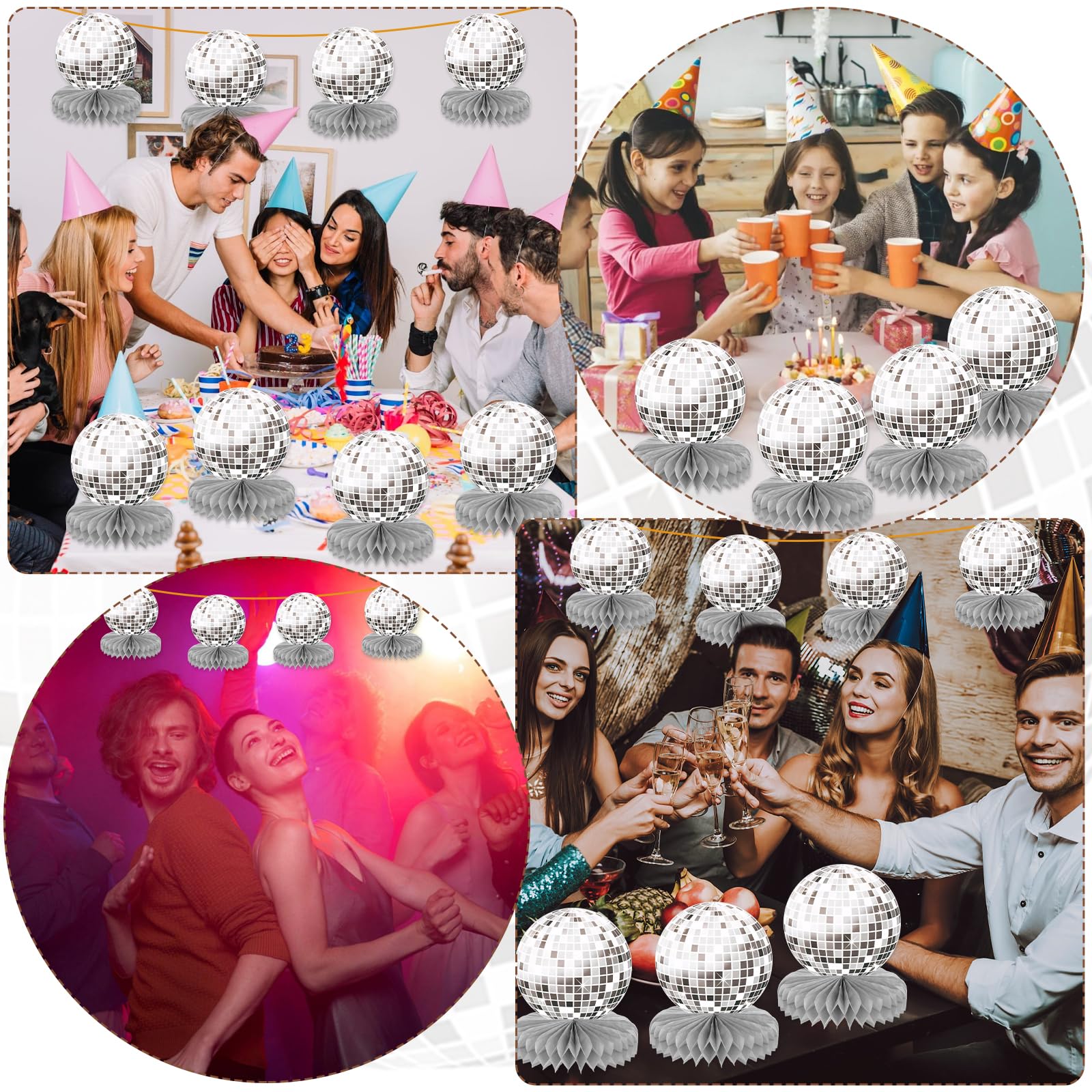 Set 9 Centrotavola A Nido D'Ape Per Festa A Tema Cavaliere – Decorazioni Tavolo Per Compleanni E Feste Bambini